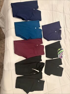 Fabletics Women's Leggings Set - Navy, Teal, Plum, Burgundy, Black